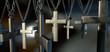 Hanging Crucifixes Close