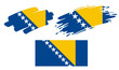 Brush Flags Bosnia and Herzegovina
