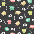 Tea time seamless pattern