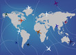 Airplanes and map