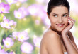Portrait of young beautiful woman with healthy skin