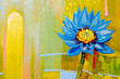 Original oil paintings on canvas. Lily in blue.