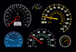set of vector speedometer and counter