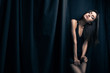 Sensuall woman in underwear, dark background