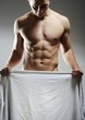 Young sexy muscular man posing