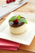 Cheesecake with chocolate topping