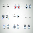 Vektor: Vector Illustration of Funny Cartoon Eyes Vector Illustration of Funny Cartoon Eyes