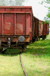 Old wagon, in an unused railway track