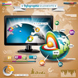 Vector technology design set of infographic elements.