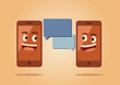 cellphone and bubble speech icon