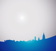 city on gray