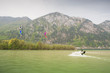 kite on a mountain lake