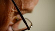 Close up luthier, carpenter or craftsman