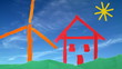 Renewable Energy - Wind and Sun.