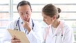 Doctors talking at the hospital