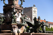 Foto: Leipzig Krochhochhaus mit Mendebrunnen Leipzig Krochhochhaus mit Mendebrunnen