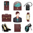 Vettoriale: Vector business lady accessories Vector business lady accessories