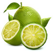 Fresh limes with leaves