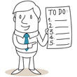 Geschäftsmann, To-do Liste, Mann, Zettel, Zeitmanagement