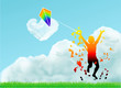 boy with a kite