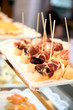 Closeup of Spanish tapas