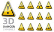 Triangel danger sign 3D