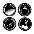 silhouette fruit icons