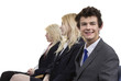 Three Businesspeople Sitting In A Row