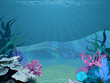 Vektor: Underwater landscape Underwater landscape