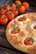 Foto: Focaccia with cherry tomatoes, rosemary and sea salt Focaccia with cherry tomatoes, rosemary and sea salt