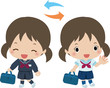 中学校の制服の衣替え