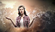 Young woman with headphones