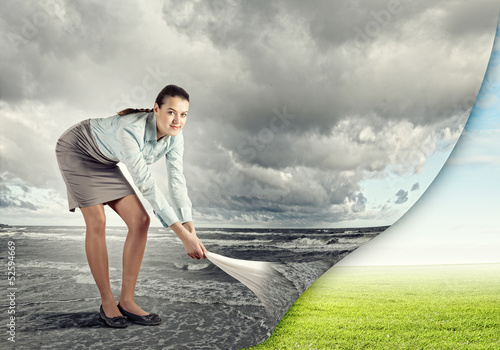 Photo: Woman changing reality Woman changing reality