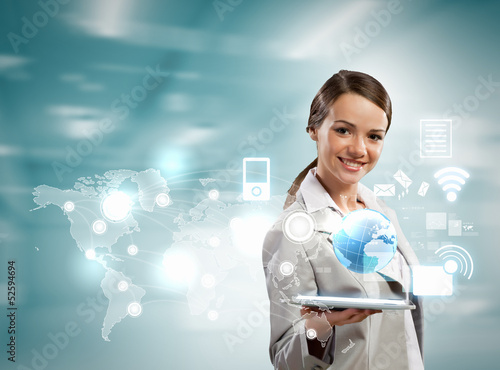 Photo: Businesswoman with tablet pc Businesswoman with tablet pc