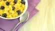 Cereal and blueberries