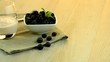 Yogurt and blueberries