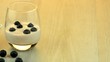 Yogurt and blueberries