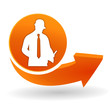 devis sur bouton web orange