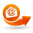 messagerie sur bouton web orange