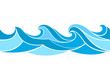 Vector: Seamless pattern with stylized waves Seamless pattern with stylized waves