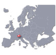 Europakarte mit der Schweiz