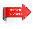 Schild Pfeil clever sparen