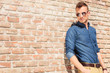 casual man hand in pocket
