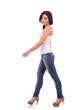 casual woman walking