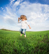 Happy kid jumping