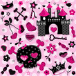 Vector: girlish aggressive cute background girlish aggressive cute background