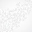White abstract background with 3D paper cut houses
