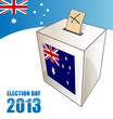 australian election day background with urn