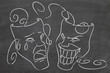 Photo: Theatre Masks Happy And Sad, Laugh And Cry Theatre Masks Happy And Sad, Laugh And Cry