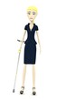 3d render of cartoon character with crutches